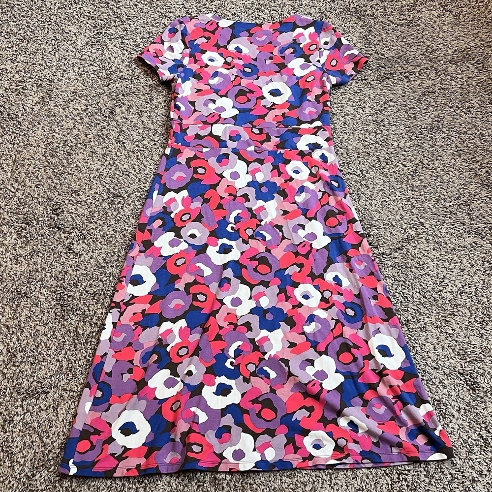 Boden Women's 6R Marina Poppy Jersey Knit Abstract Floral Stretch Spring Dress